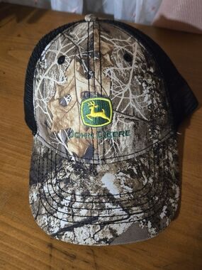 John Deere Camo Mesh Back Hat - Brown/Black/Green/Yellow